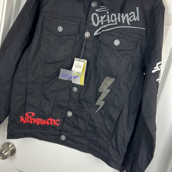 Road Narrows N.Y.C  Denim Hip Hop New York Graffiti Jacket - Picture 9 of 9